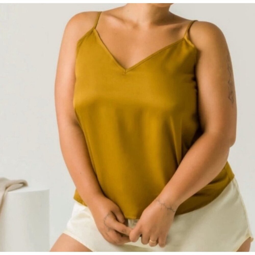 ETTITUDE luxury bamboo adjustable Strap Bamboo Camisole Top chamomile L